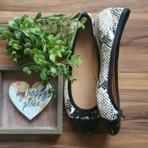J.Crew Factory Coco Snake Print Flats Size 7.5