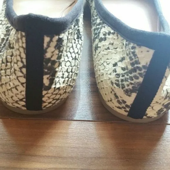 J.Crew Factory Coco Snake Print Flats Size 7.5