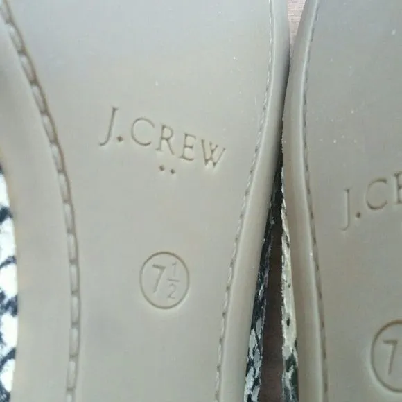 J.Crew Factory Coco Snake Print Flats Size 7.5