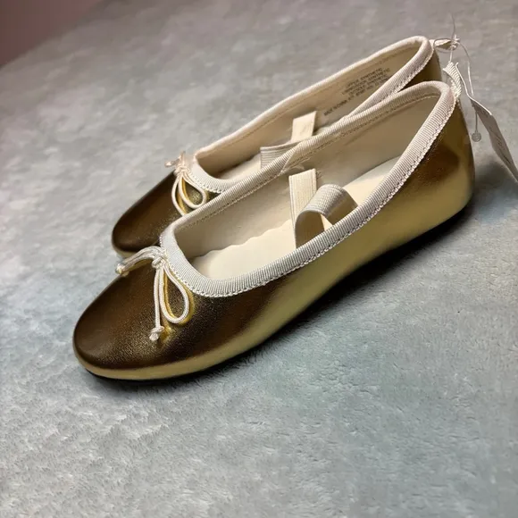 J.Crew Girls’ Strappy Ballet Flats NWT K11 Golden Honey Mary Jane