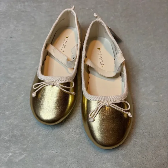 J.Crew Girls’ Strappy Ballet Flats NWT K11 Golden Honey Mary Jane