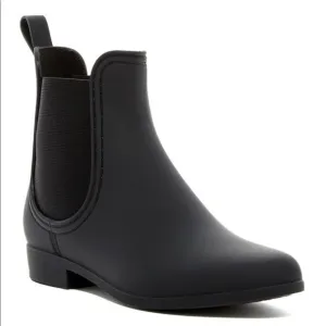 Jeffery Campbell Chelsea Forcast 2 Rain Boots in Black Matte NEW