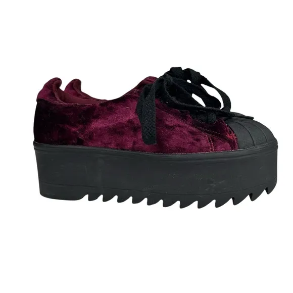 Jeffrey Cambell Synergy Velvet Platform Sneakers