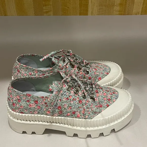 JEFFREY CAMPBELL B2SCHOOL PLATFORM SNEAKERS IN BLUE