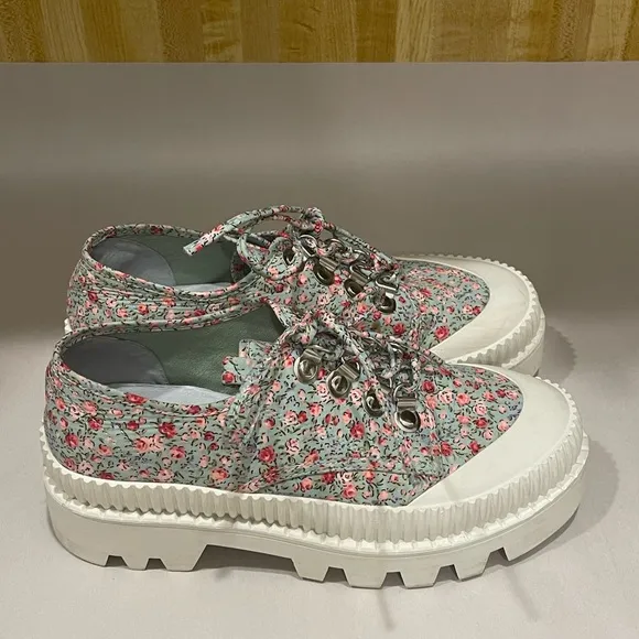 JEFFREY CAMPBELL B2SCHOOL PLATFORM SNEAKERS IN BLUE