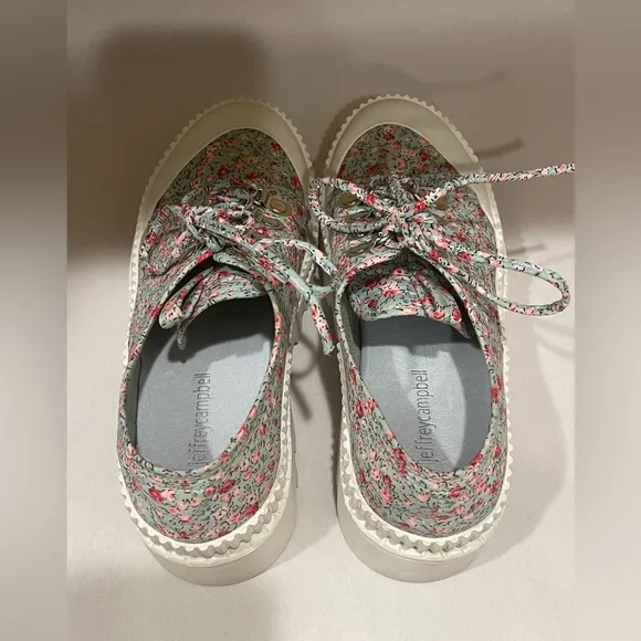 JEFFREY CAMPBELL B2SCHOOL PLATFORM SNEAKERS IN BLUE
