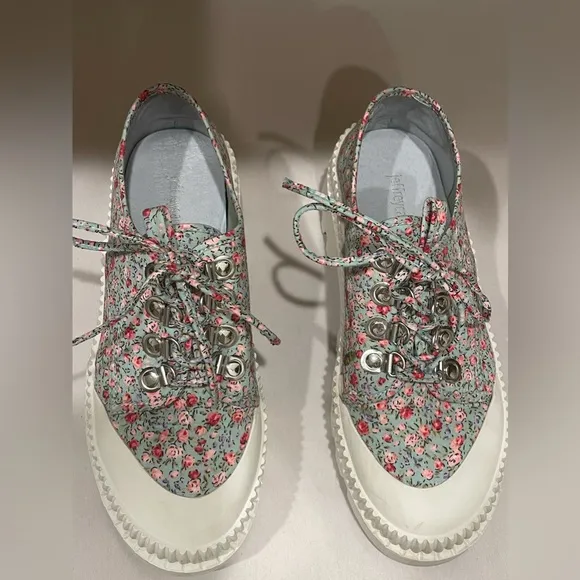 JEFFREY CAMPBELL B2SCHOOL PLATFORM SNEAKERS IN BLUE