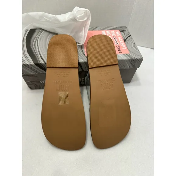 Jeffrey Campbell Cleah Strap Slides Snakeskin Footbed Sandals NIB Clear Size 8