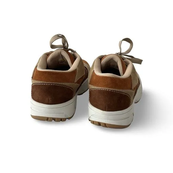 Jeffrey Campbell Limit Platform Sneakers Womens Size 8.5 Brown &amp; Caramel Suede