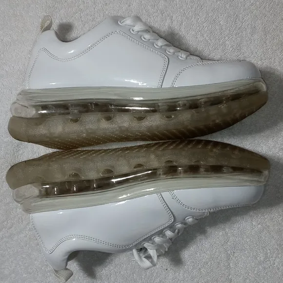 JEFFREY CAMPBELL SPAWN WHITE PATENT LEATHER SNEAKERS SIZE 9.5