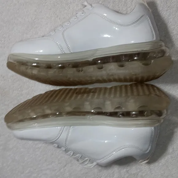 JEFFREY CAMPBELL SPAWN WHITE PATENT LEATHER SNEAKERS SIZE 9.5