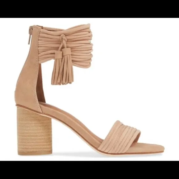 Jeffrey Campbell Tan Pallas Rope Heels Ankle Strap  Sandals NEW
