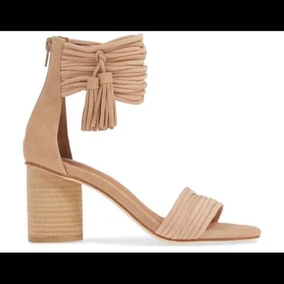 Jeffrey Campbell Tan Pallas Rope Heels Ankle Strap  Sandals NEW