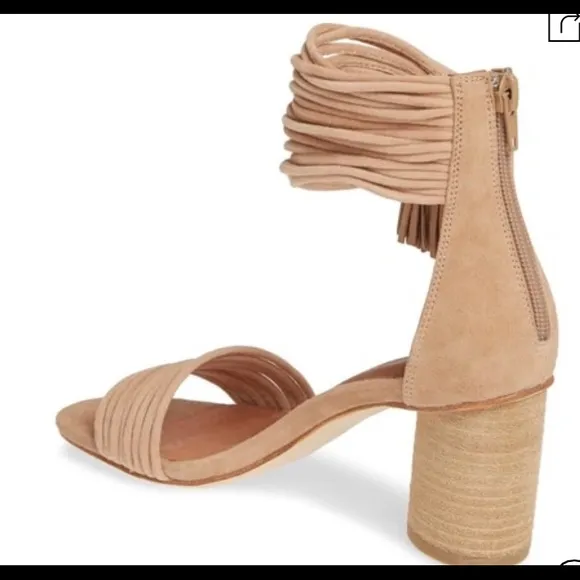 Jeffrey Campbell Tan Pallas Rope Heels Ankle Strap  Sandals NEW