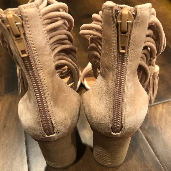 Jeffrey Campbell Tan Pallas Rope Heels Ankle Strap  Sandals NEW