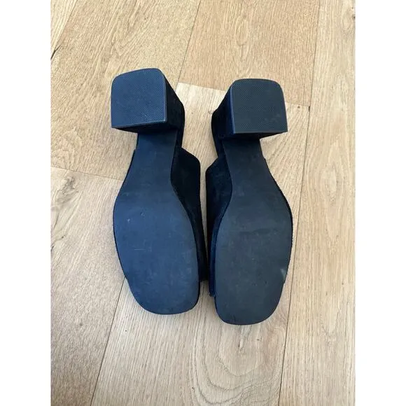 Jeffrey Campbell - Velvet Slip On Slide Sandals in Black