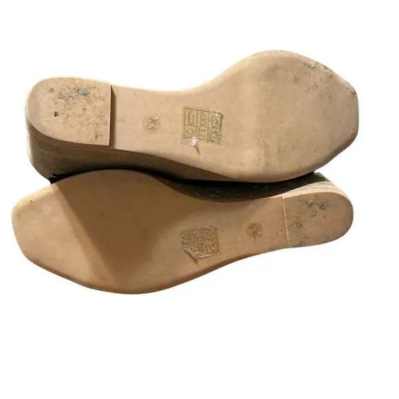 Jeffrey Campbell Black suede cut out wood wedges