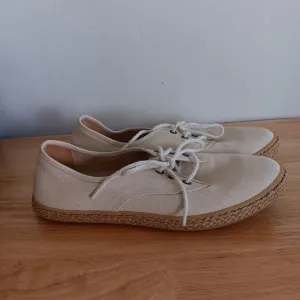 Jenni Kayne Canvas Marina Espadrilles Sneakers in Ivory Size 40