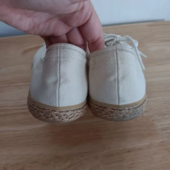 Jenni Kayne Canvas Marina Espadrilles Sneakers in Ivory Size 40