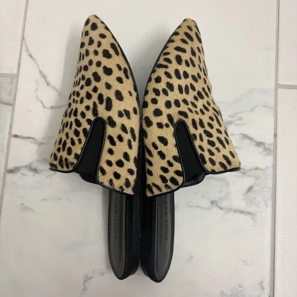 Jenni Kayne Pony Hair Mule Cheetah Print 38 Animal Flats