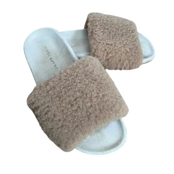 Jenni Kayne Shearling Slide On Sandals Size 37 EU