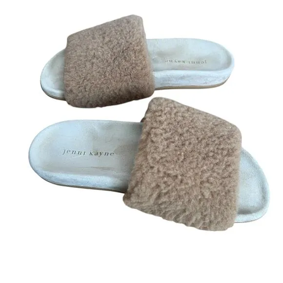 Jenni Kayne Shearling Slide On Sandals Size 37 EU