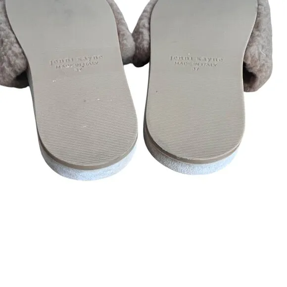 Jenni Kayne Shearling Slide On Sandals Size 37 EU