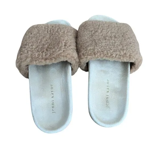 Jenni Kayne Shearling Slide On Sandals Size 37 EU