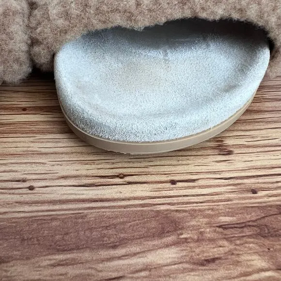 Jenni Kayne Shearling Slide On Sandals Size 37 EU