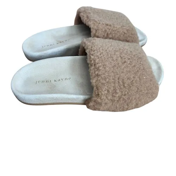 Jenni Kayne Shearling Slide On Sandals Size 37 EU