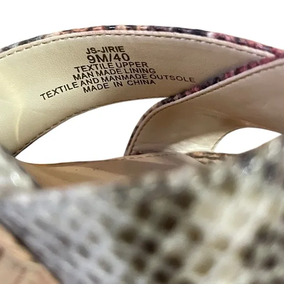 Jessica Simpson Jirie Dramatic Heights Mauve Brown Platform Wedge Sandals Sz. 9