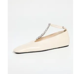 Jil Sander Ballerina Tripon Chalk Flats, Size EU37/US7, NWT