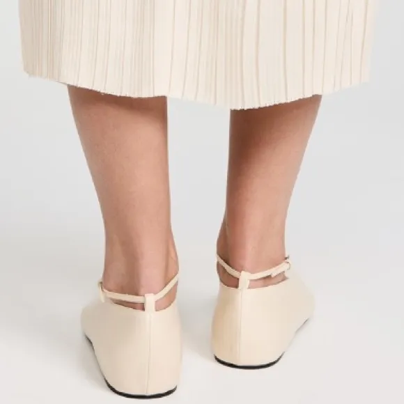 Jil Sander Ballerina Tripon Chalk Flats, Size EU37/US7, NWT