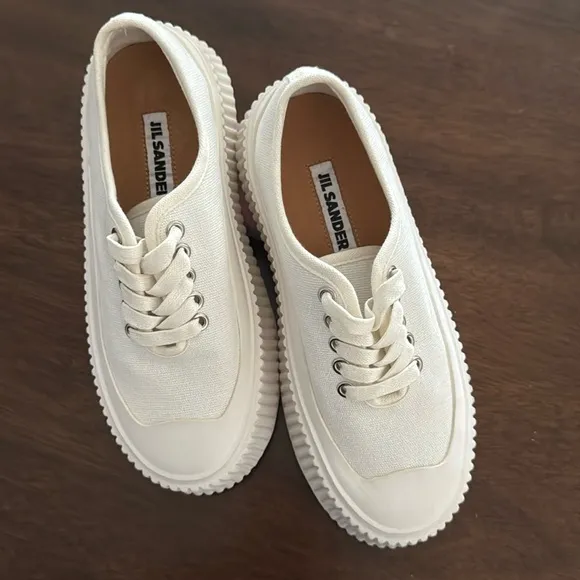 Jil Sander Canvas Platform Sneakers