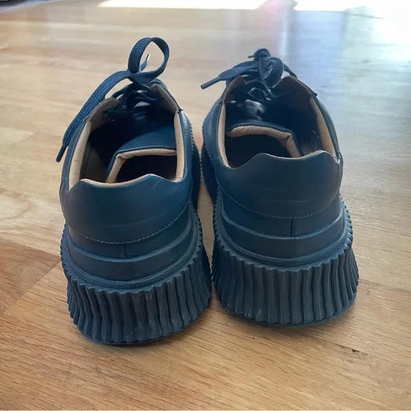 Jil Sander Leather Platform Sneaker Blue
