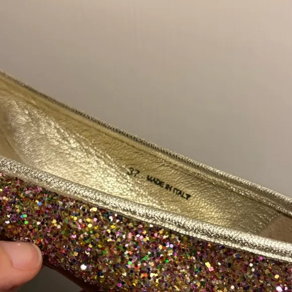 JIMMY CHOO Glitter Ballet Flats, SZ 37