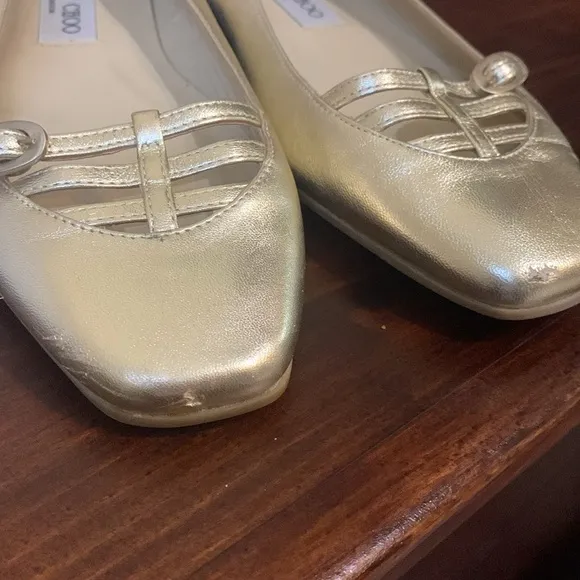 Jimmy Choo Gold Ballet Flats