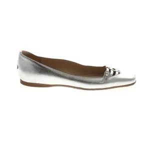 Jimmy Choo Silver Baby Buckle Flats Sz 40