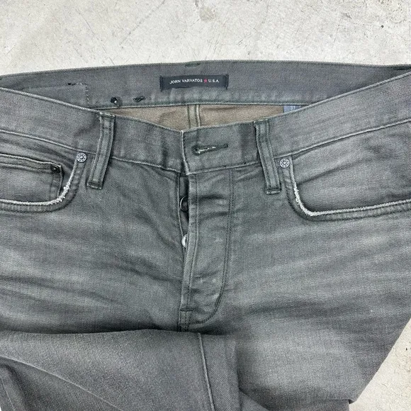 John Varvatos skinny dark sage jeans