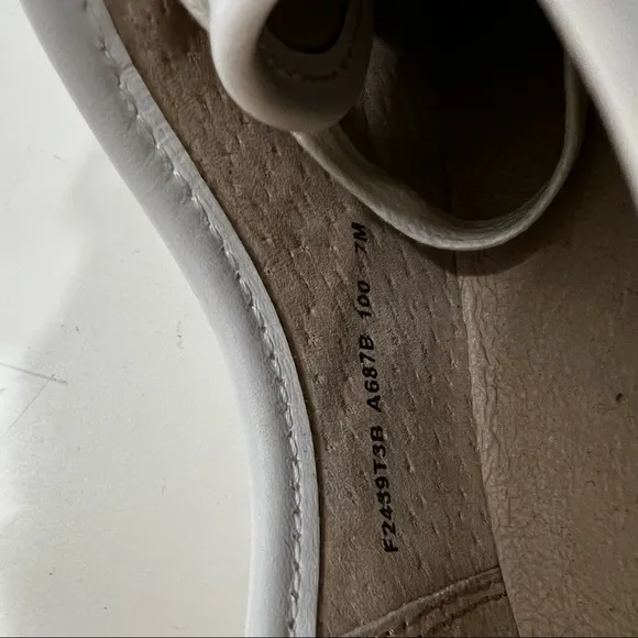 JOHN VARVATOS Star USA Hatton Low Top Leather Sneakers, White, Size 7, NWOT!