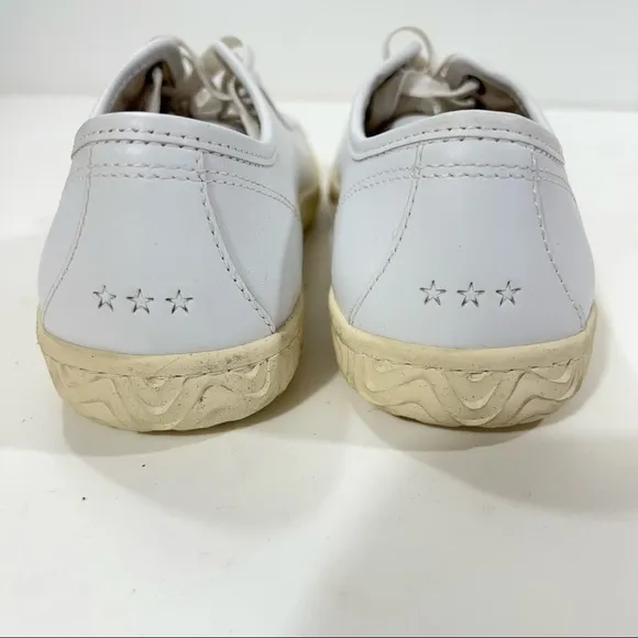 JOHN VARVATOS Star USA Hatton Low Top Leather Sneakers, White, Size 7, NWOT!
