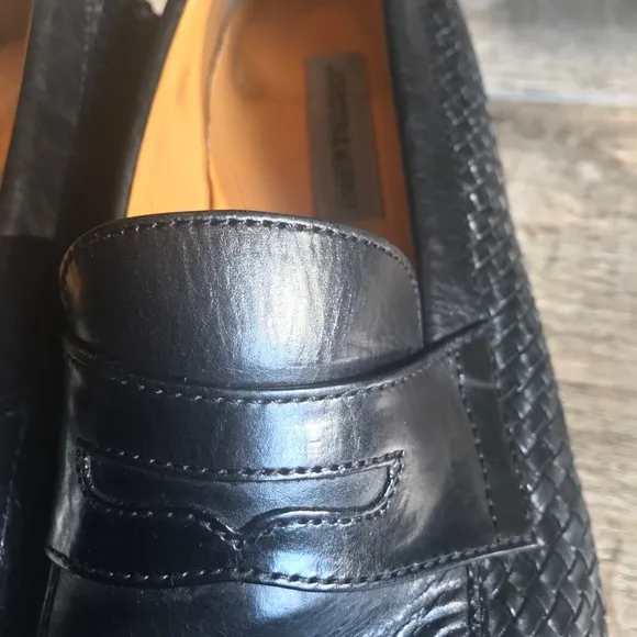 Johnson Murphy black penny loafers