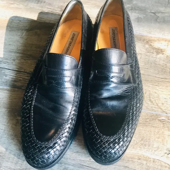 Johnson Murphy black penny loafers