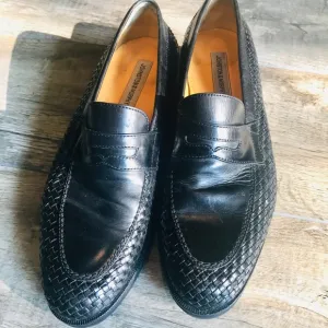 Johnson Murphy black penny loafers