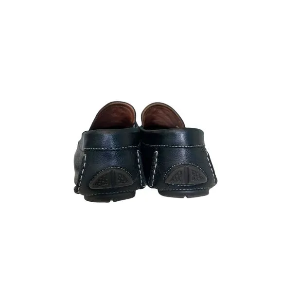 Johnston &amp; Murphy Flex Black Woven Driving Loafers Shoes Men's Size 10.5 M
