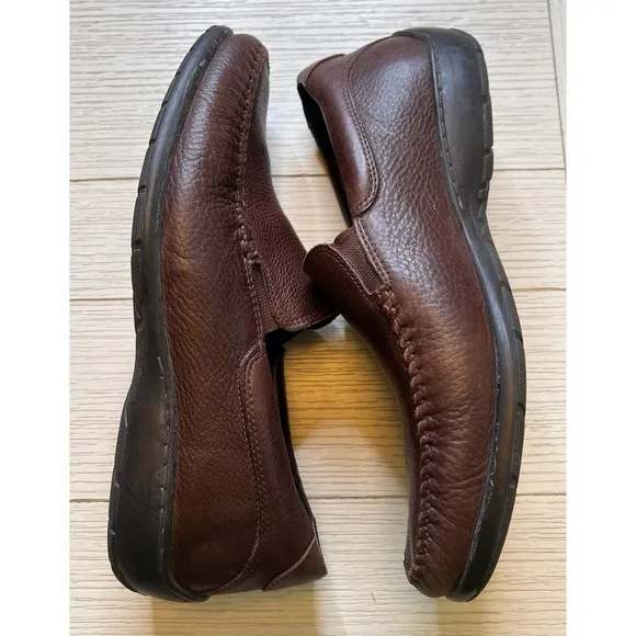 Johnston &amp; Murphy Men's Sheepskin Leather Brown Crawford Venetian Loafers, 10EEE