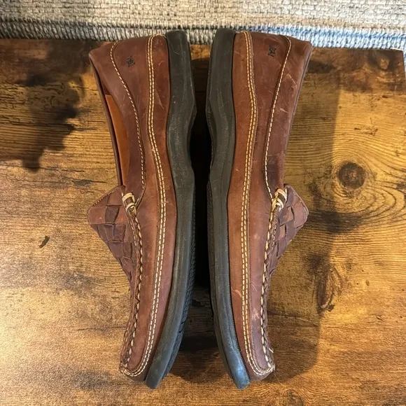 Johnston &amp; Murphy Woven Leather Loafers