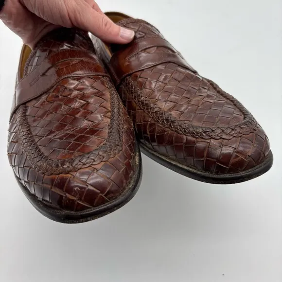 Johnston &amp; Murphy Woven Leather Loafers
