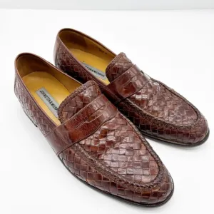 Johnston &amp; Murphy Woven Leather Loafers