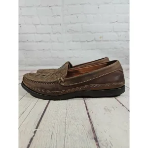 Johnston &amp; Murphy Trevitt Woven Venetian Leather Loafers Men's Size 11.5